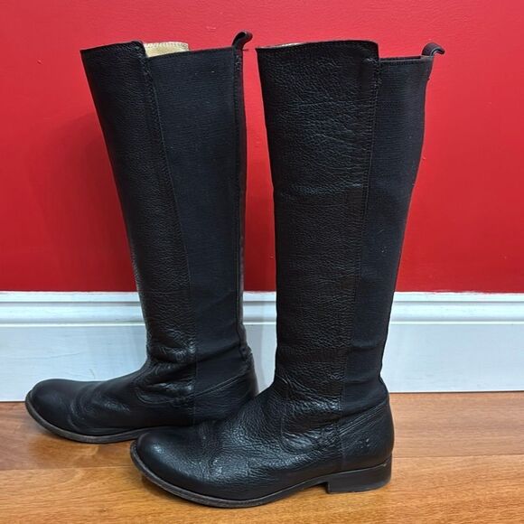 Frye Frye 3474163 Molly Gore Elastic Back Tall Riding Leather Boots Size 8B - Picture 5 of 12